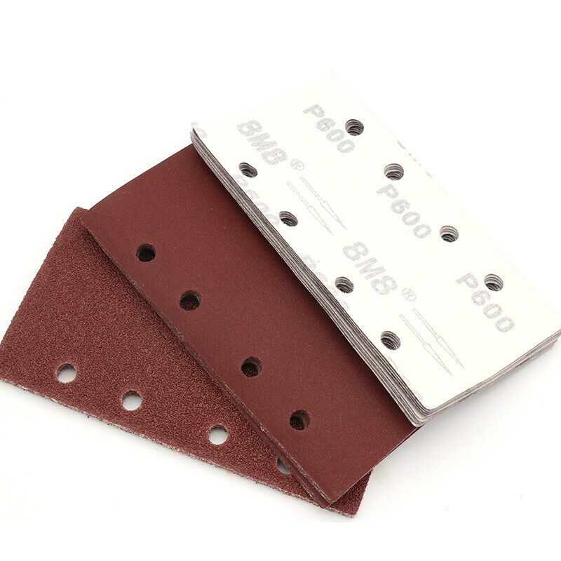 80PCS Square 60 80 120 180-600 Grit Polish Sandpaper Sanding Wood Pads Disc Kit