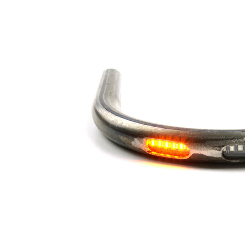 230mm Motorcycle Seat Frame Hoop Loop with LED Brake Light Turn Signal Indicator