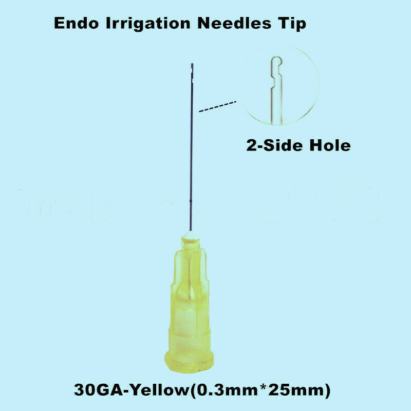 500pcs Dental Disposable Syringe Tips 30G Endo Irrigation Needle 2 Side Holes