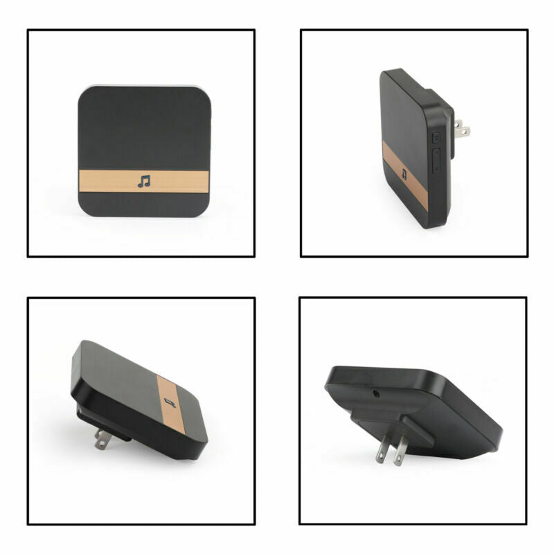 Smart Wireless WiFi Doorbell Chime Ding-Dong Visual Door Bell Receiver US Plug