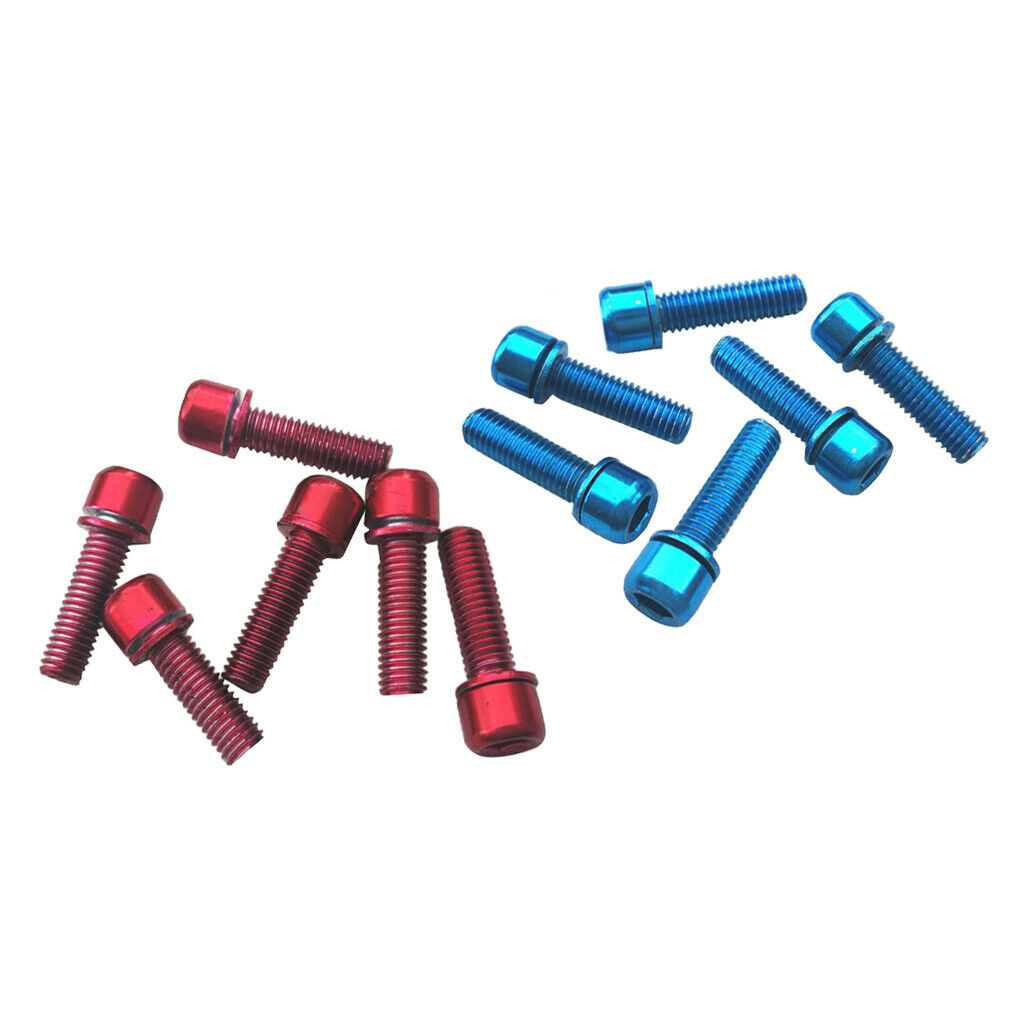 12Pcs MTB Road Bike Disc Brake Screw Hex Socket Screws M5x18 Bolts for