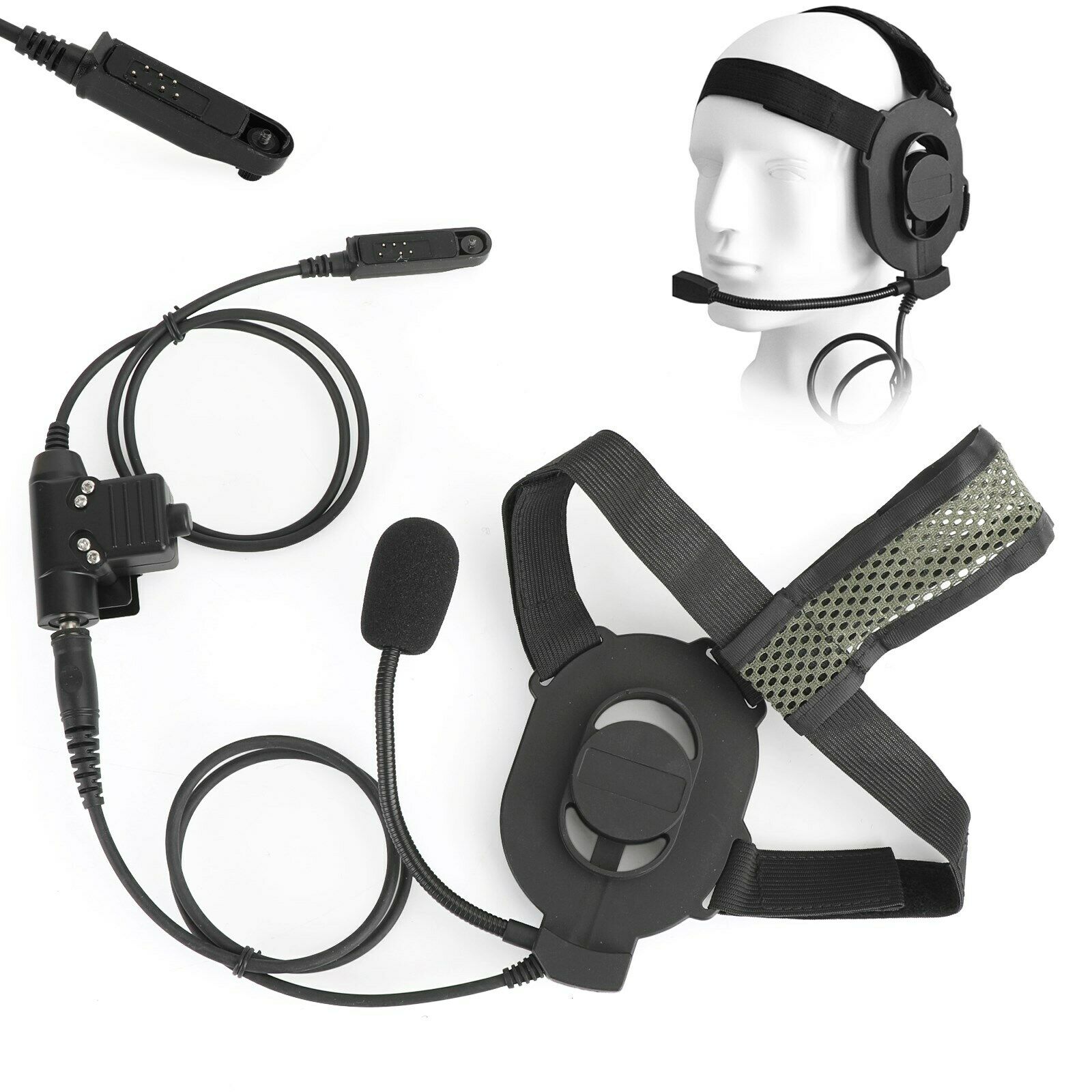 Head-mounted Microphone Headset Fit for BaoFeng BF-A58 BF9700 BF-S56 BF-UV9R