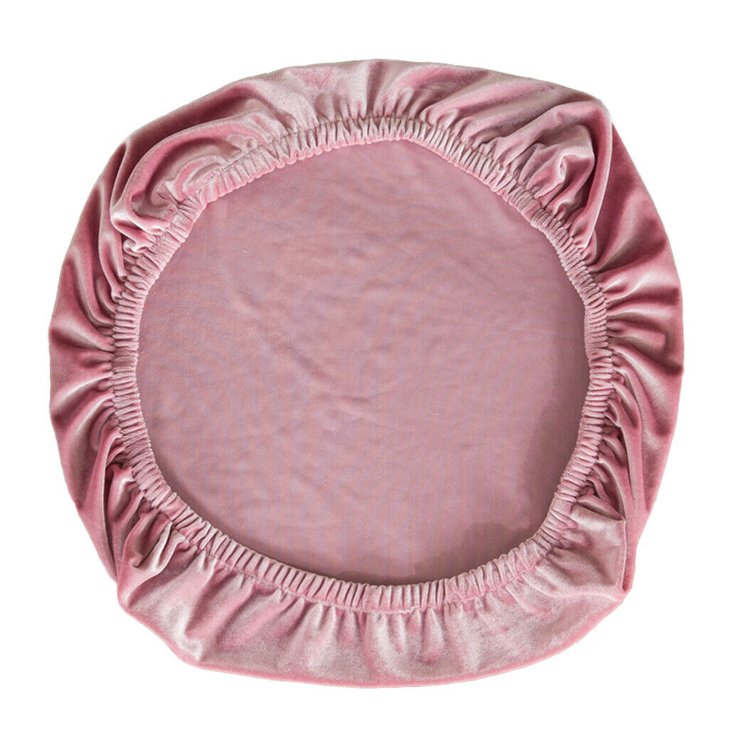 2Pieces Stretch Velvet Chair Covers Universal Soft Cushion Home Decor Pink