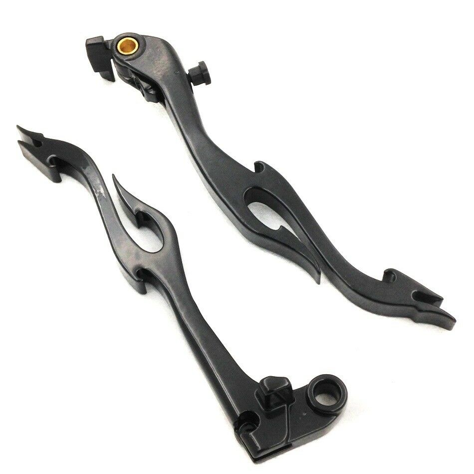 Black Brake Clutch Flame Lever for Yamaha 2004-2012 YZFR1 R1 2005-2012 YZFR6 R6