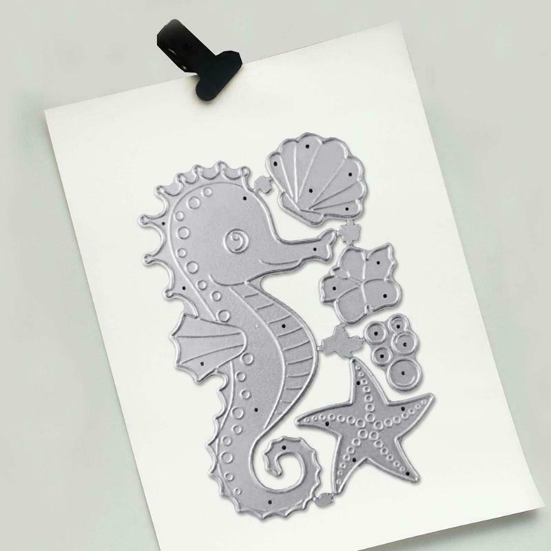 Seahorse Shell Starfish Metal Cutting Dies Stencil DIY Scrapbooking Album Paper