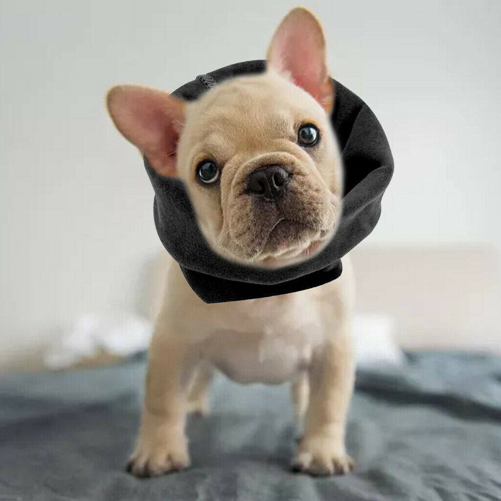 Dog Ears Cover Snood Stretchy Pet Hood Bathing Blowing Winter Neck Black S
