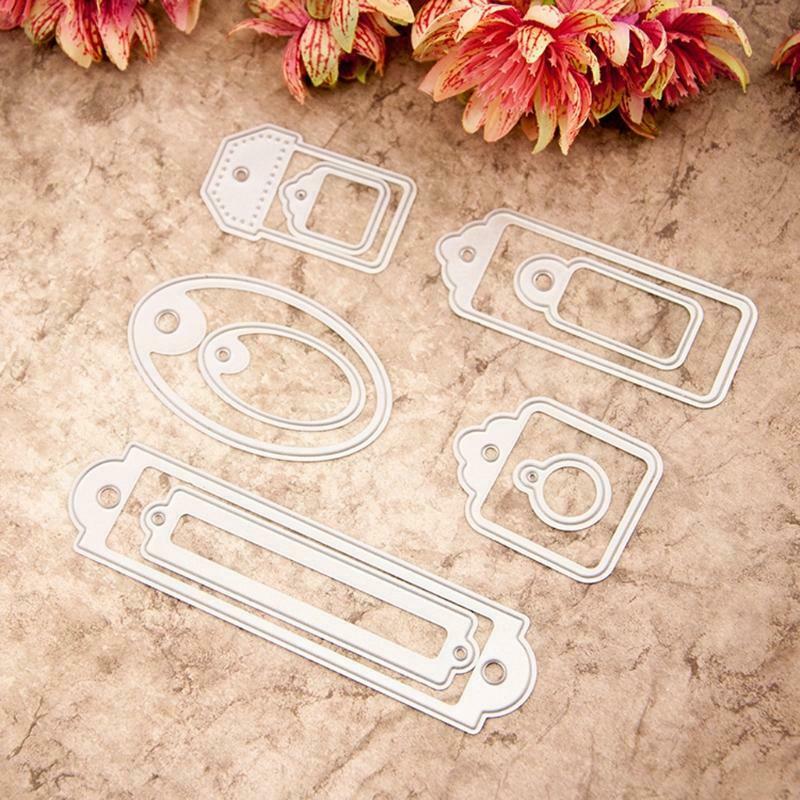 Label Cutting Dies Stencil DIY Scrapbooking Embossing Album Paper Card Crafts