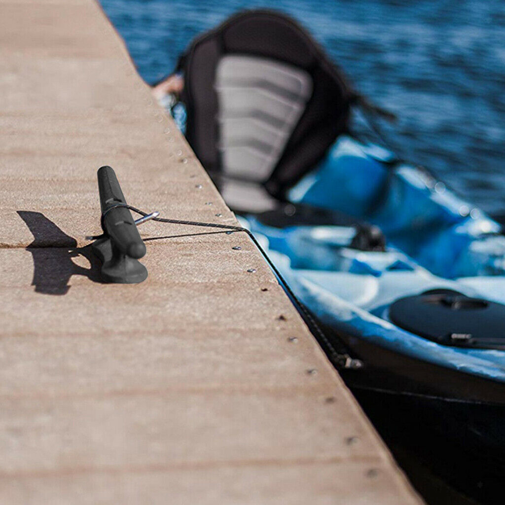 Black 125mm Nylon Mooring Cleat Dock Anchor Cleat for Yacht Kayaks Boats