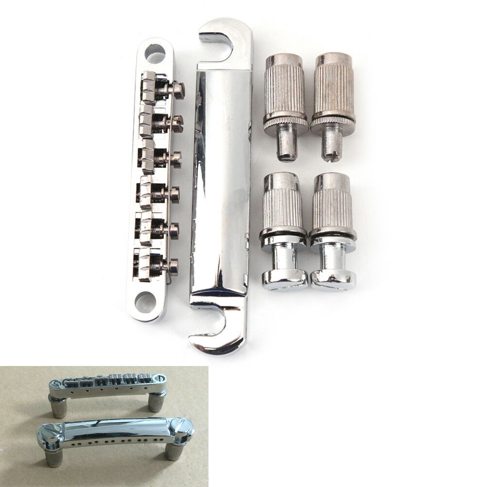 12 String Tune-O-Matic Tailpiece & Bridge Kit Set For Electric Guitar - SilverBD