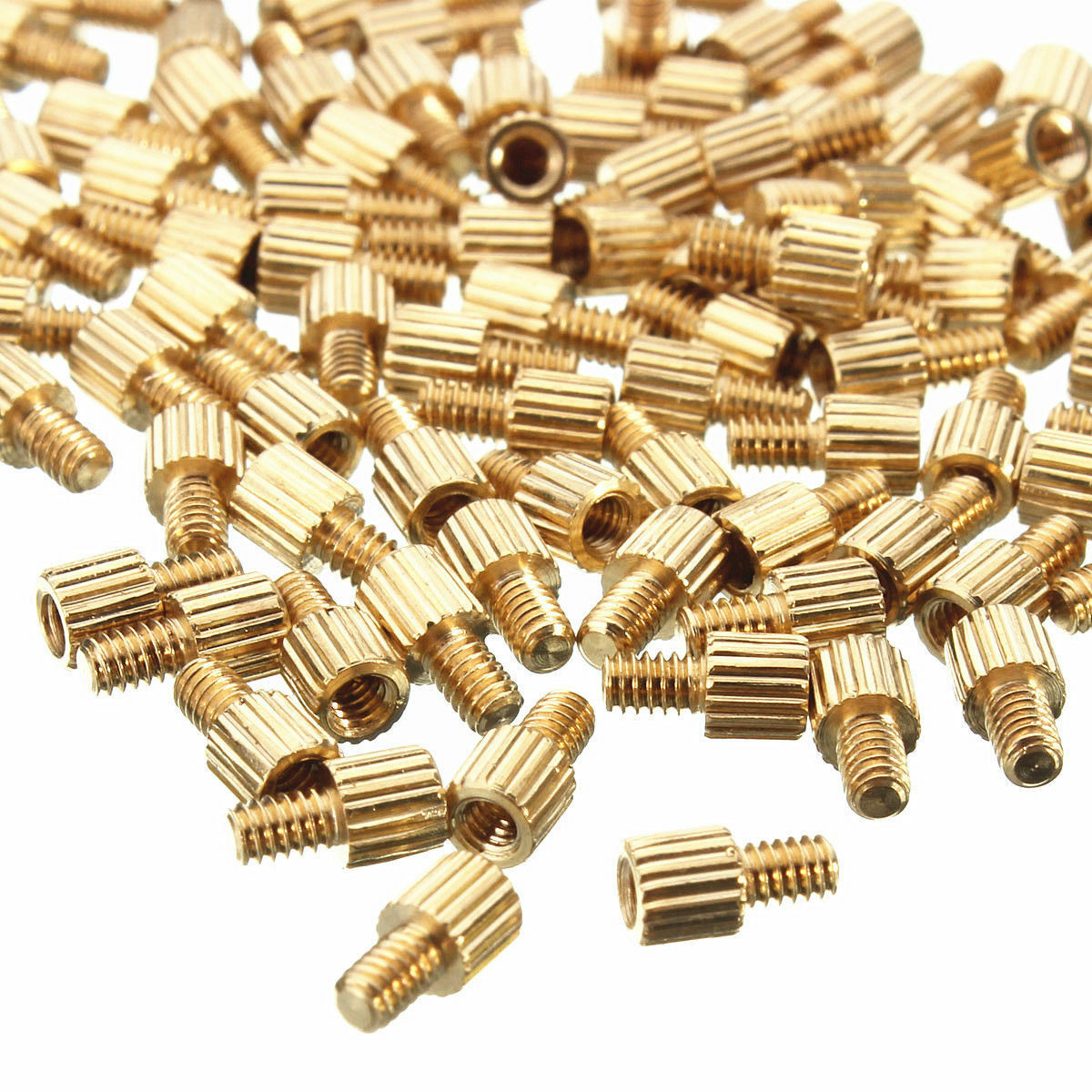 100pcs Male Female PCB Thread Brass Pillars Standoff Spacers Set M2x3mm+3mm