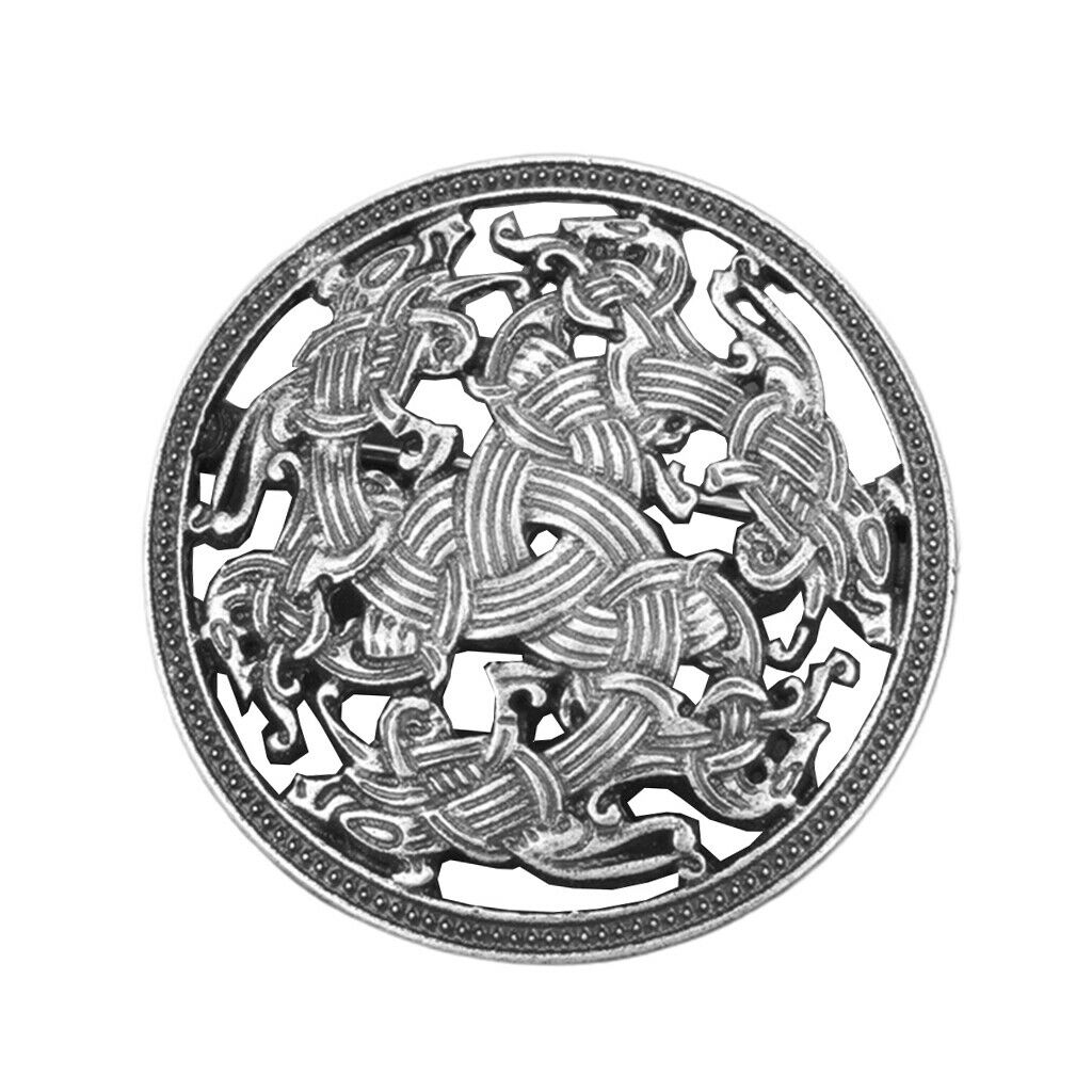 4Pcs Viking Brooch Pin Retro Sweater Cloak Badge Nordic Jewelry Holder