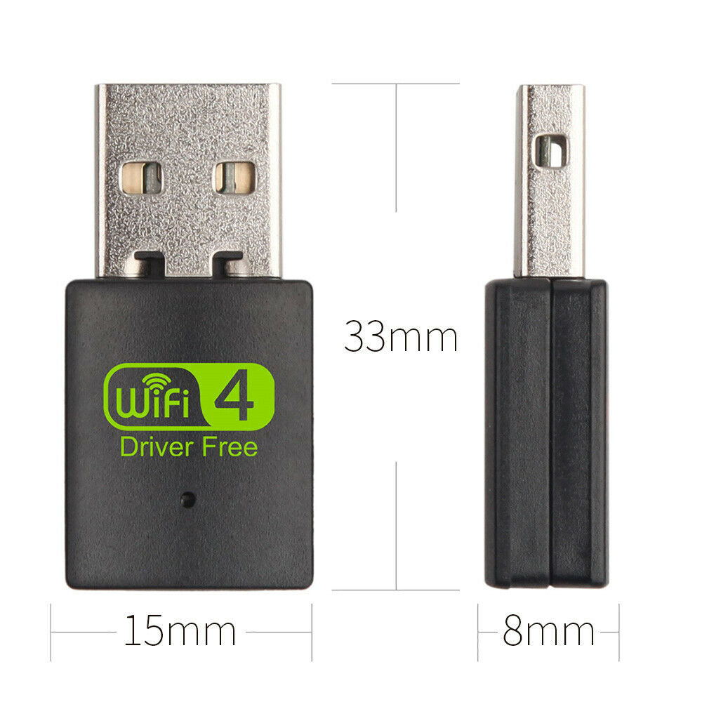 300 Mbps 2.4-5ghz USB Dual Band Wireless Adapter WiFi Dongle 802.11 AC Laptop @