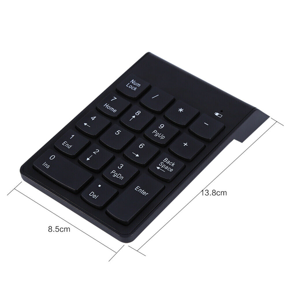 2.4G Numeric Keypad Mouse Combo Alcey Wireless 18 Keys Number Pad Keyboard Kit