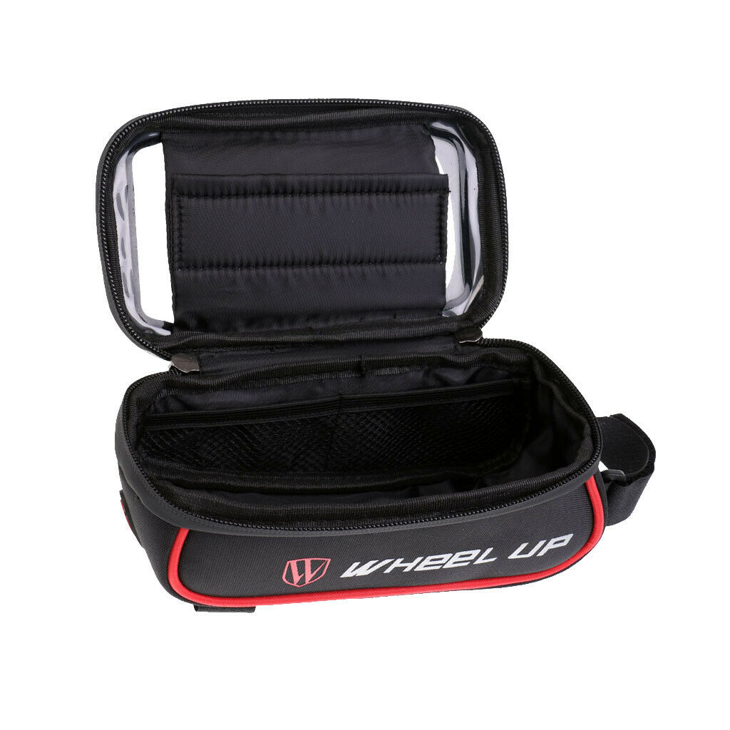 Cycling Bike Bicycle Frame Tube Mobile Phone Bag Pannier Phone Pouch Red