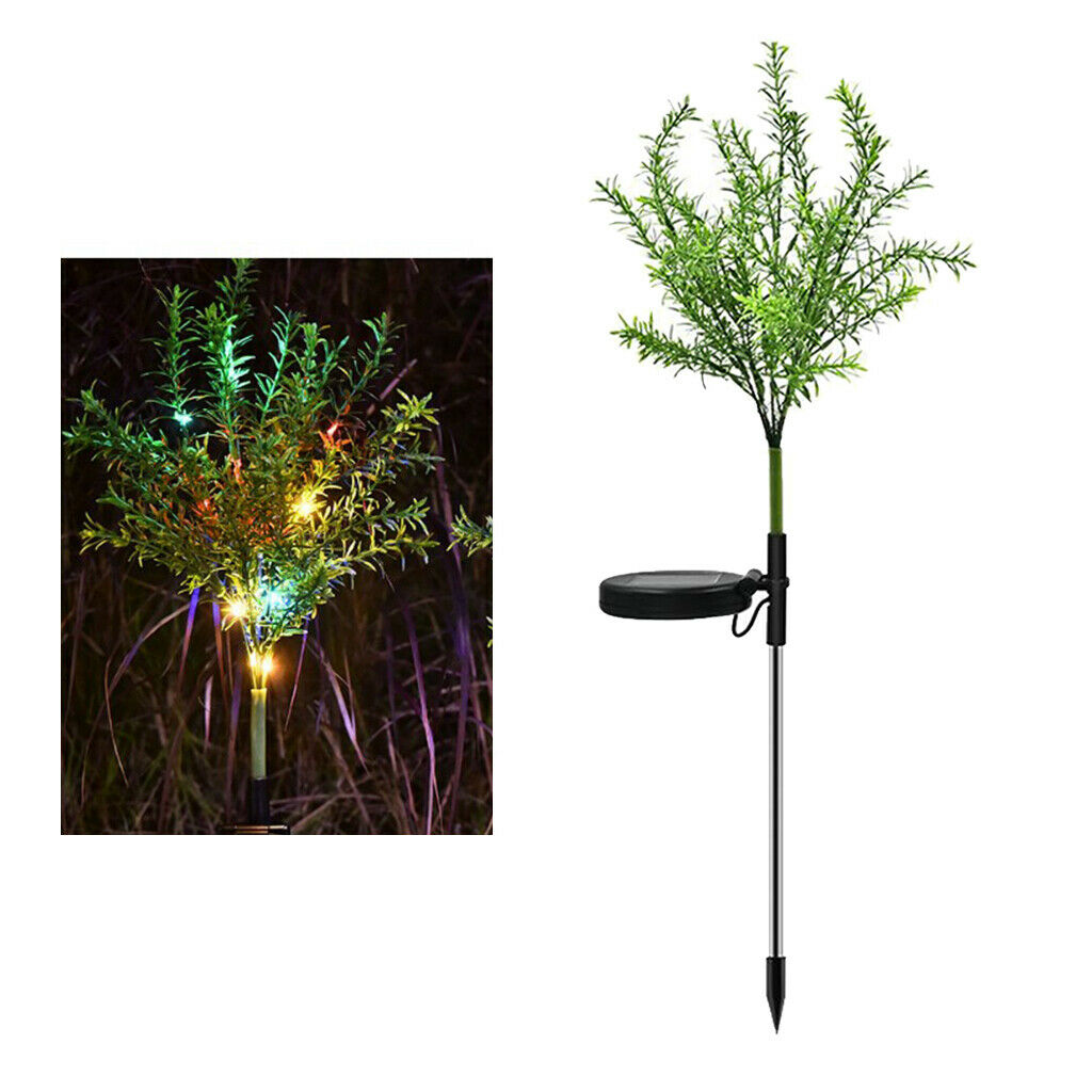 Solar Garden Light Christmas Tree Lamp LED Ground Lamp Indoor Outdoor Decor