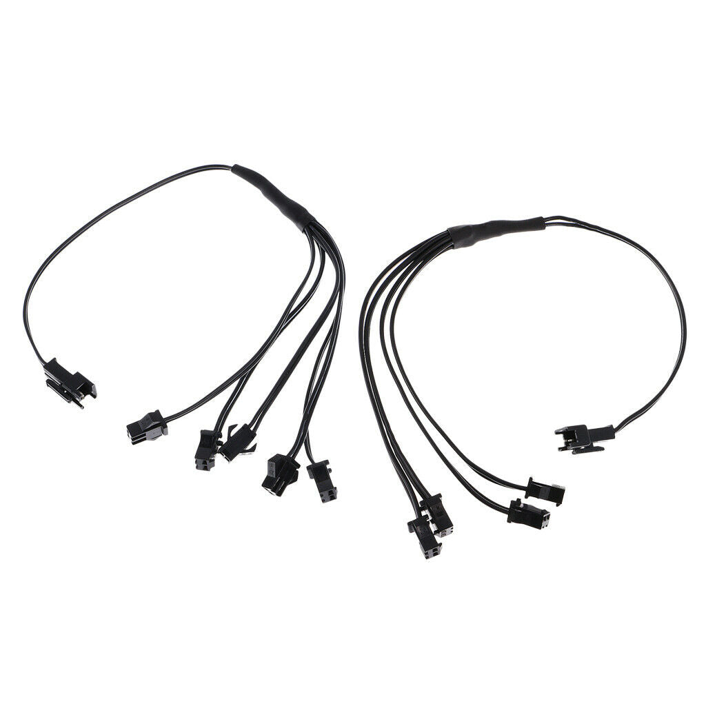 Set Of 2, 4 & 5 In 1 Splitter Cable For EL Wire Neon Strip Light