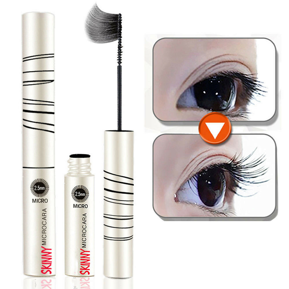 Black Skinny Mascara Long Curling Waterproof Extension Length EyeLashes Cosmetic