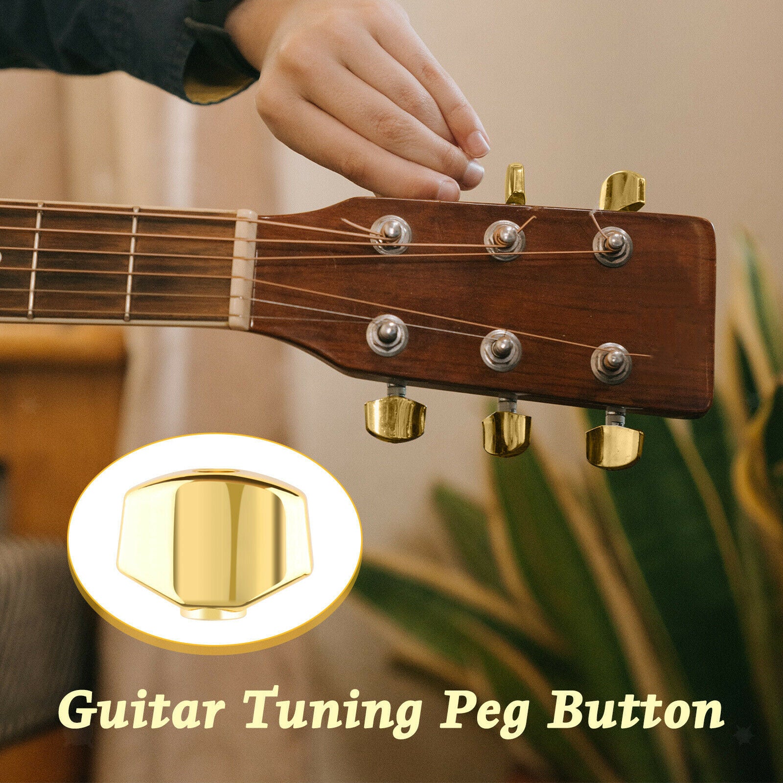 6 Pcs Guitar Tuning Key Head   Acoustic Guitar Rectangle Knobs Handle