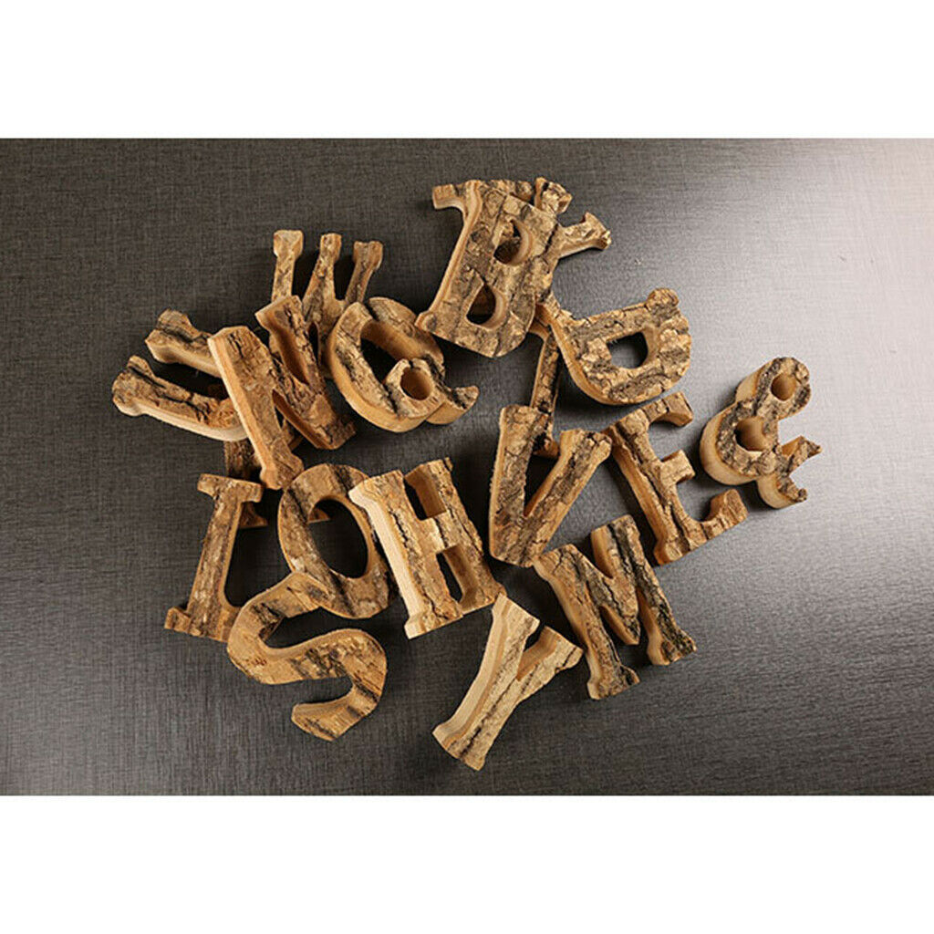 DIY Wood 26 Alphabet Craft Letters Plaque/Home/Wedding/Nursery Party Decor A