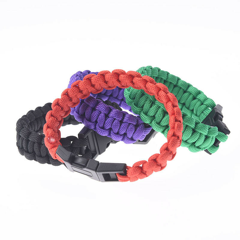 outdoor camping paracord parachute cord emergency survival bracelet rope BDAU