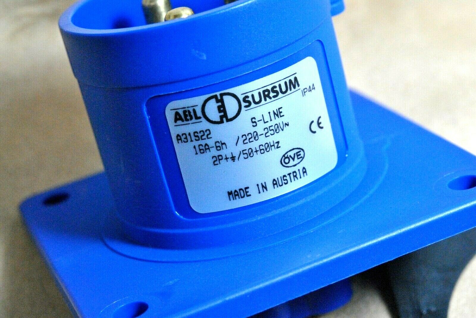 1pcs -ABL SURSUM A31S22 16A IP44 CEE Pin&Sleeve