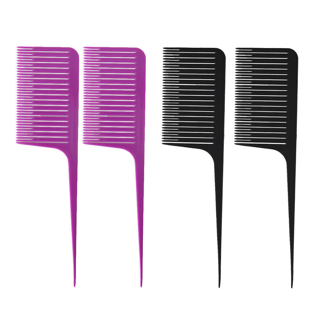 Pack 4 ABS Weave Highlighting Foiling Hair Comb for Salon Styling Hair Combs