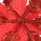 Christmas Flowers   Tree Decoration Glitter Wedding Party Decor Red 17cm