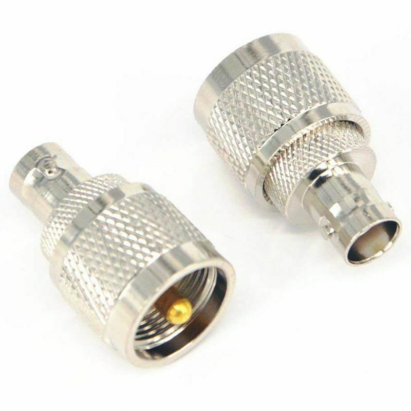 2pcs RF coaxial coax adapter BNC female to UHF male PL-259 R5X8X8