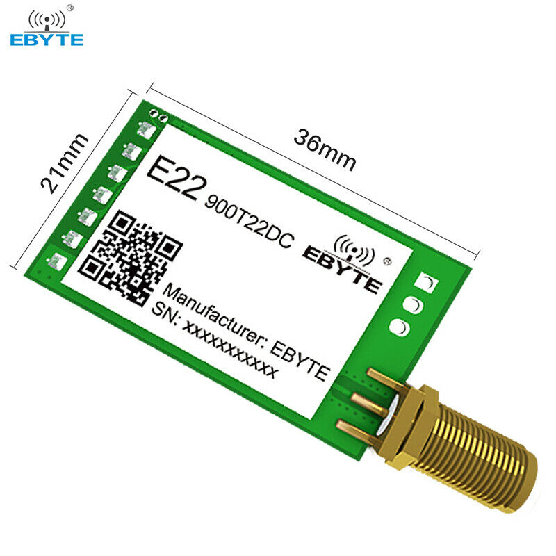 Ebyte SX1262 UART 5Km Range 868~915Mhz 22dBm LoRa Wireless Transmitter Module