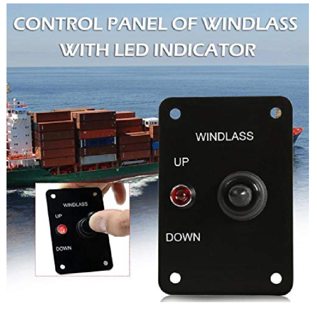 Anchor Windlass Up Down Toggle Switch Panel with LED Indicator 12V Car