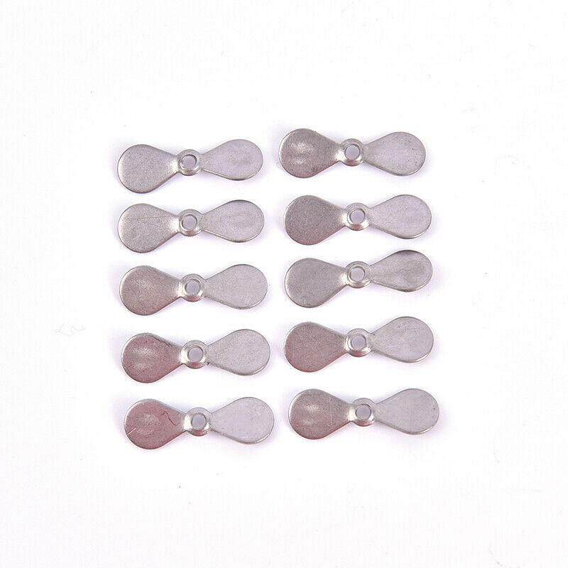 10pcs Stainelss Steel Propeller Blade for Fishing Lure / Popper / Spinner B BR
