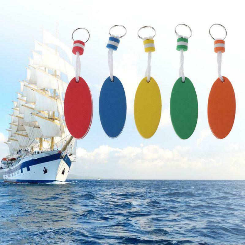 5Pcs Oval Foam Floating Keychain Boating Fishing Surfing Outdoor Sports Keyrings