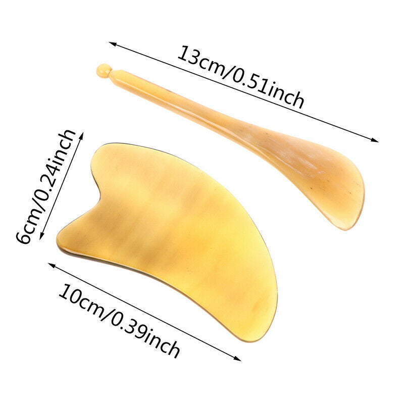 Natural Gua Sha Scraper Tendon Stick Facial Massage Relax Eye Face MassagerFCA