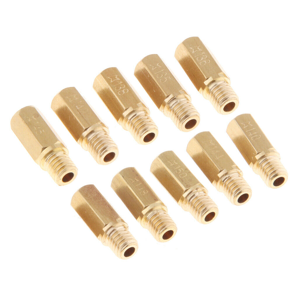 10x Carburetor Main Jet 135 136 138 140 142 Kit for   OKO CVK KOSO PWK