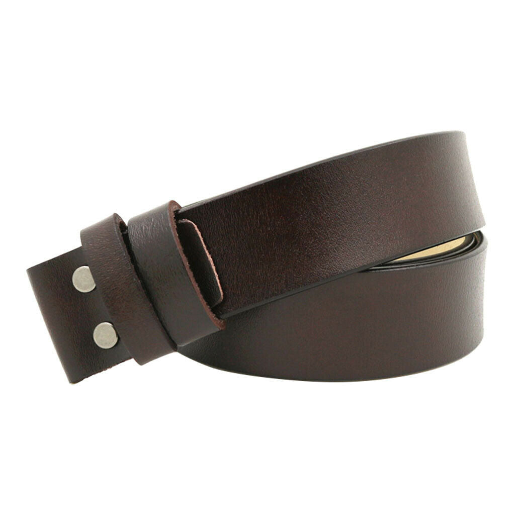 2Pcs Men Leather Belt No Buckle Straps Casual for Fashion Trousers Accessories