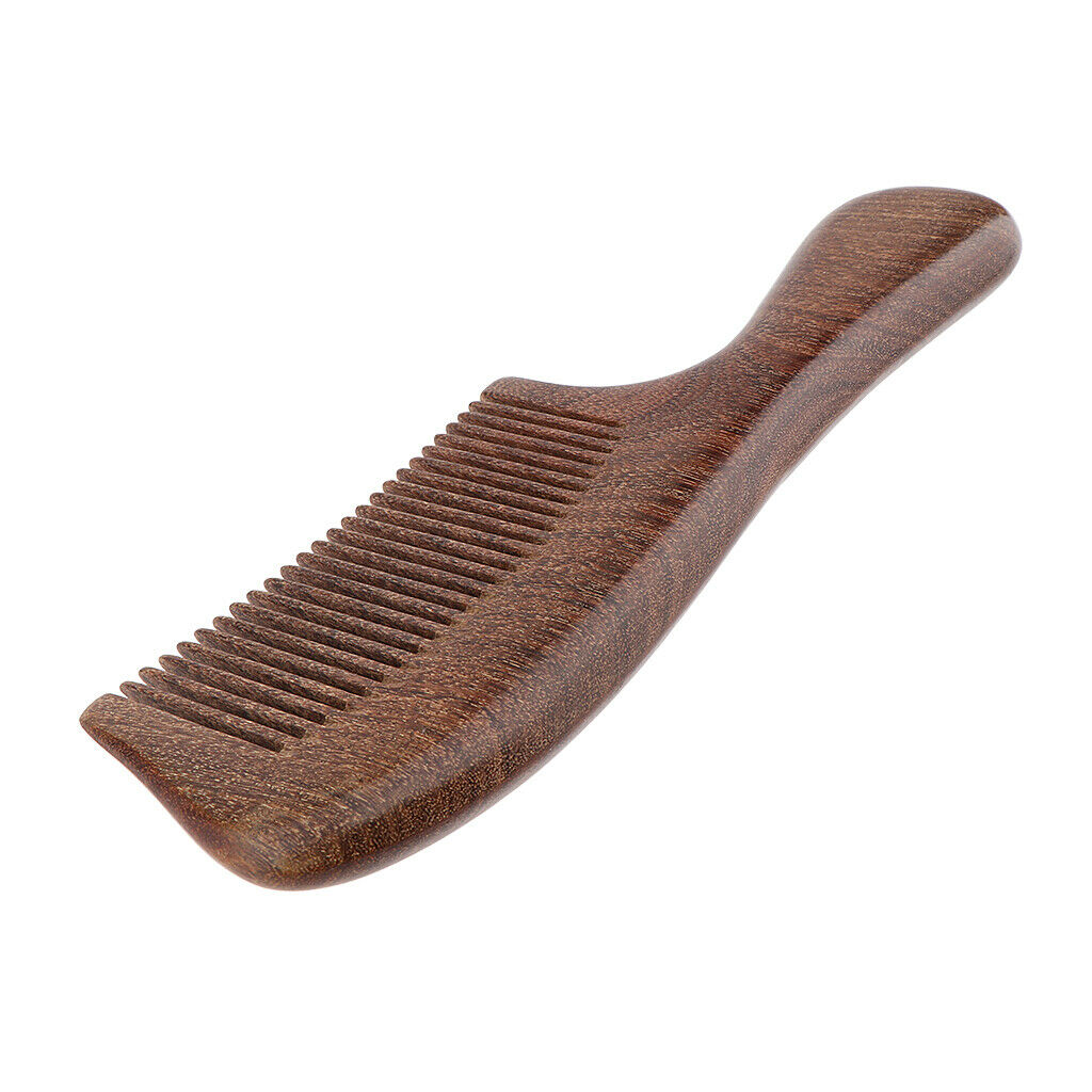 Wooden Close Tooth Hair Brush Natural Sandalwood Hair Beard Mustache Comb