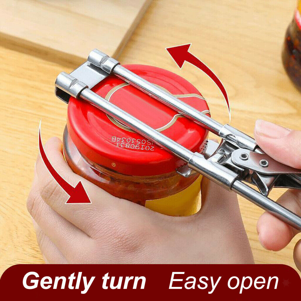 Manual Can Top Remover Bottle Opener Adjustable Stainless Steel Jar Opener