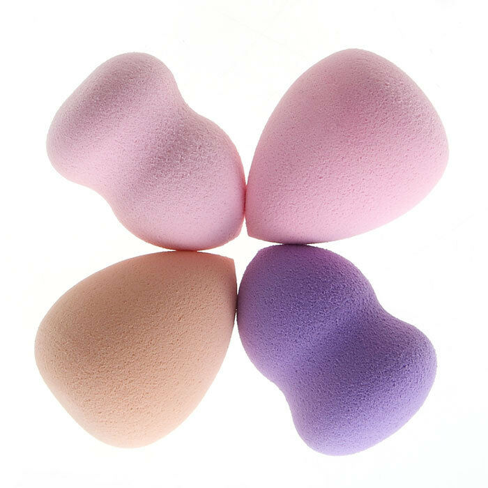 Pack Of 5 Sponges Foam Makeup Pointed Or Rounded for Bottom Complexion New