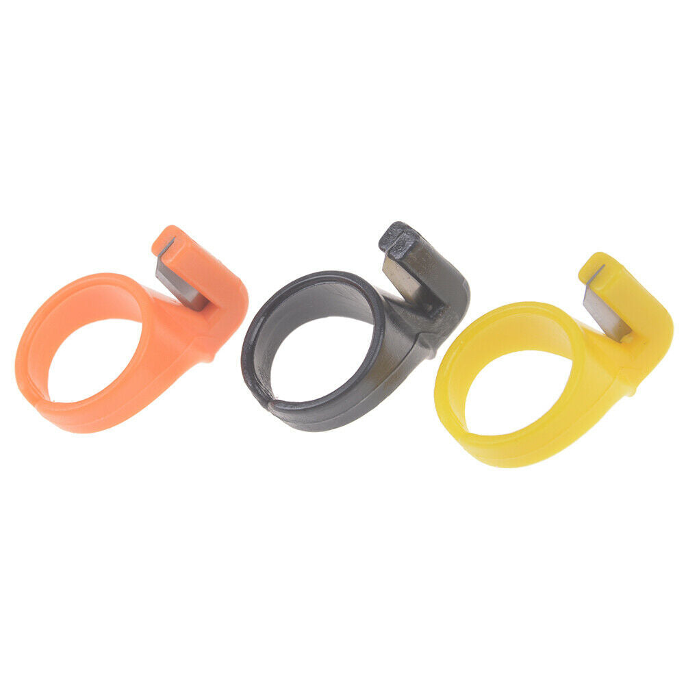 3X plastic sewing thimble ring with blade finger thimble thread cutter DI.l8