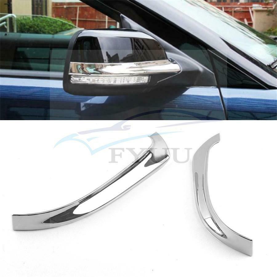 2x For Ford Explorer 2011-2019 ABS Chrome Side Rearview Mirror Strip Cover Trims