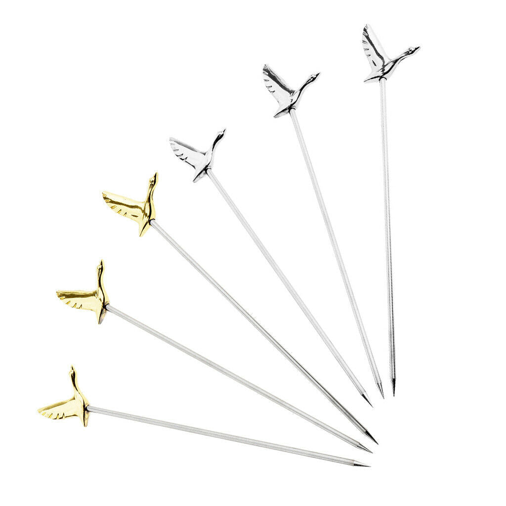 6pc Martini Selects Stainless Steel Fruit Cocktail Choices For Bar Coffee Tool