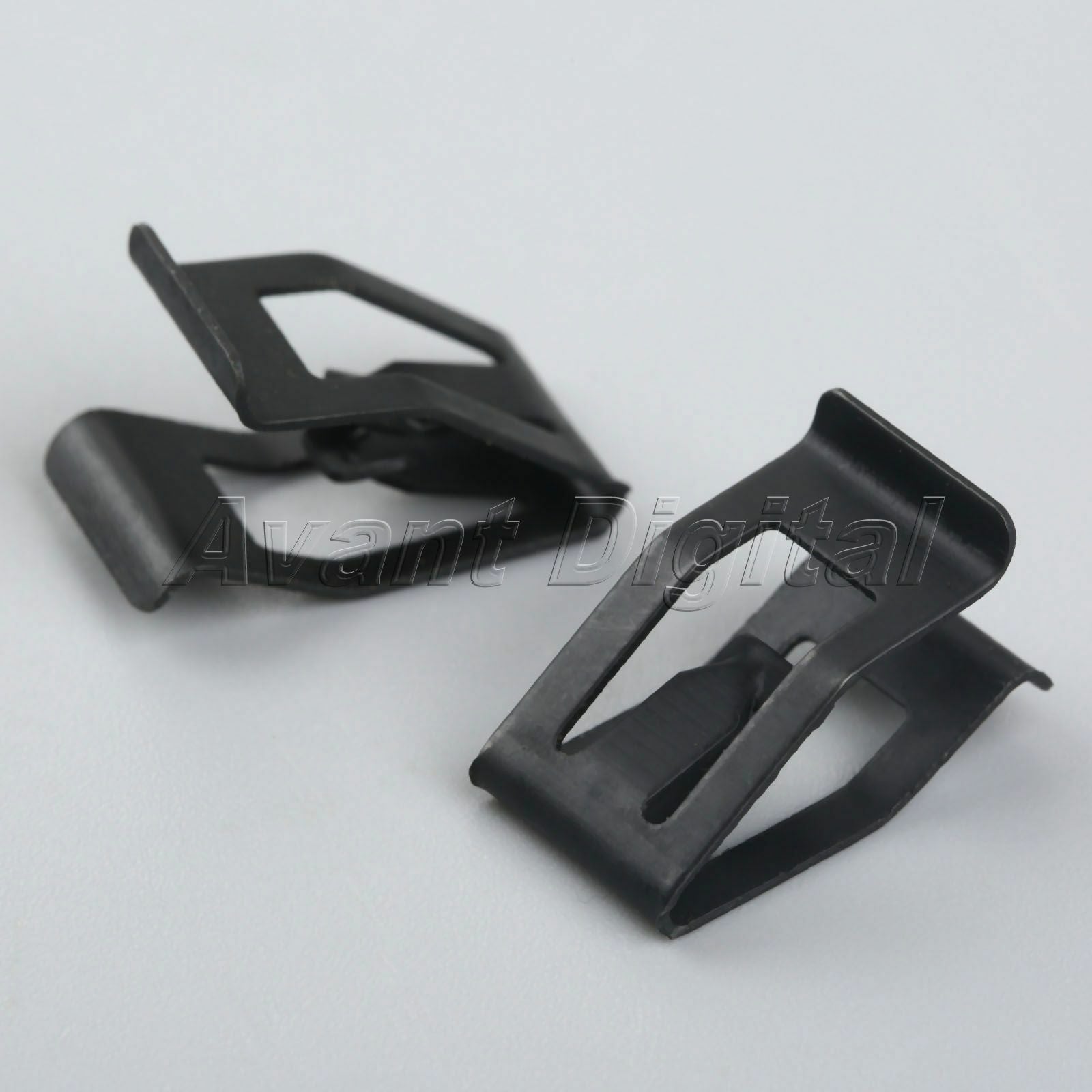 Universal Auto Car Front Console Dash Dashboard Trim Metal Retainer Black 10Pcs