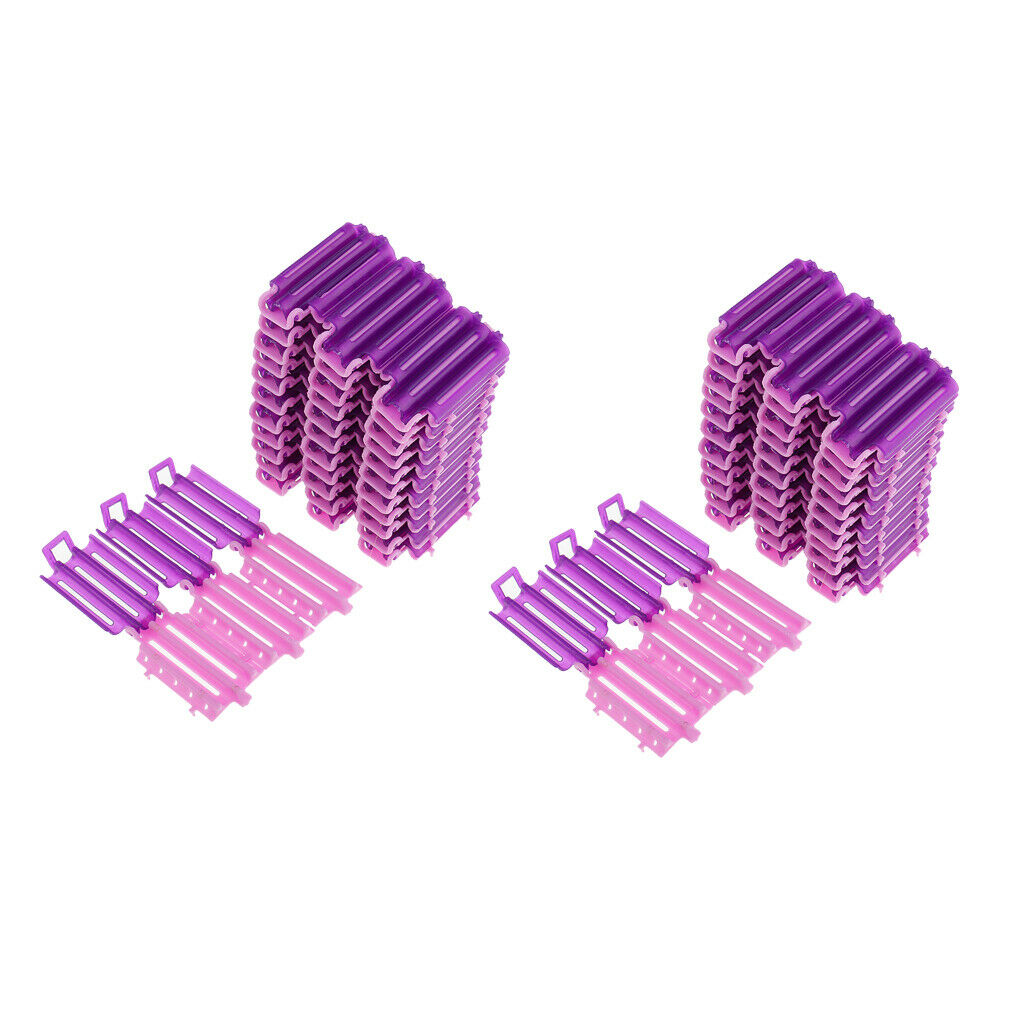 Portable Hair Curling Wavy Clips for Corn Hairs - Purple - 72pcs Waving Hair
