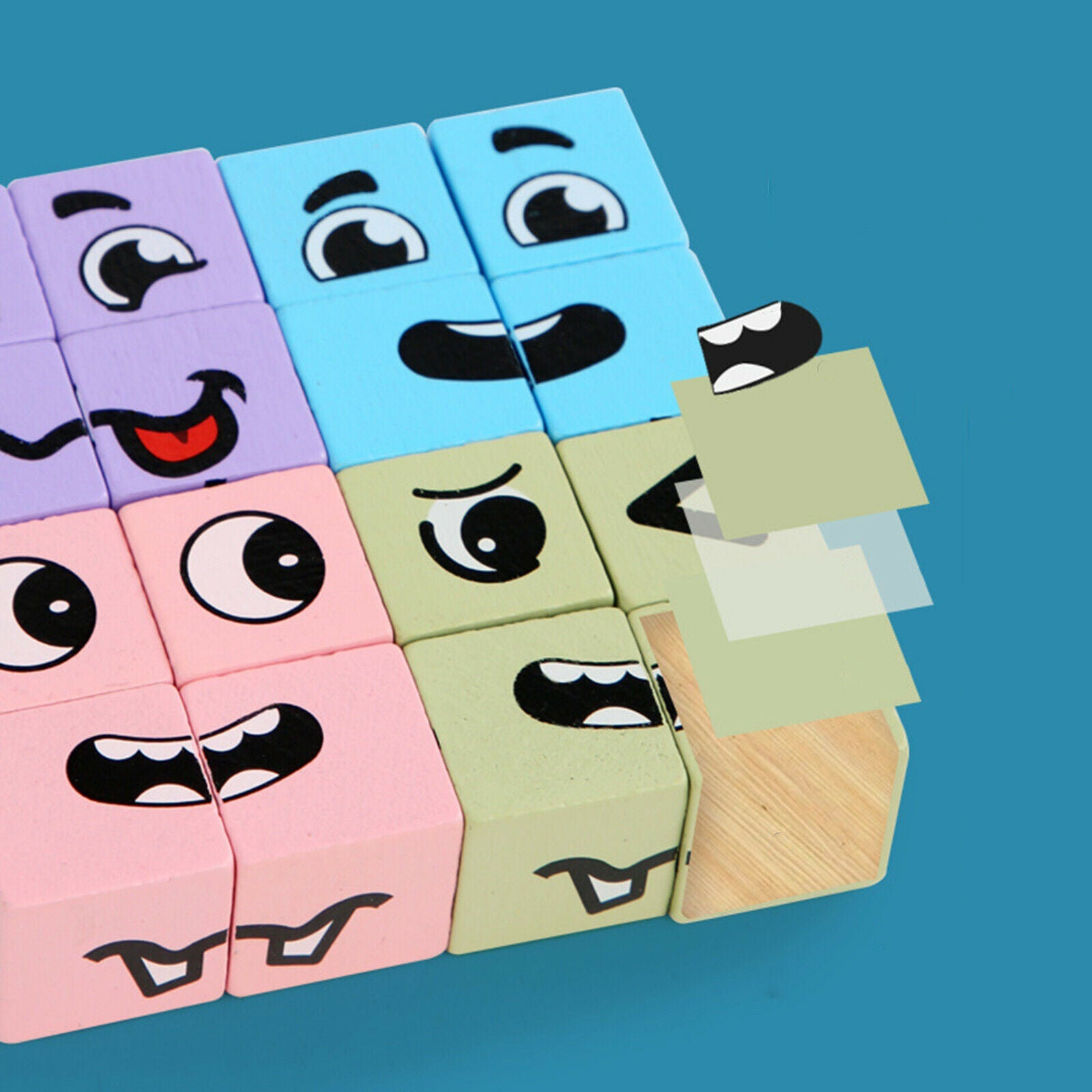 Children Logical Thinking Training Face Changing Building Block Puzzle Level SJ