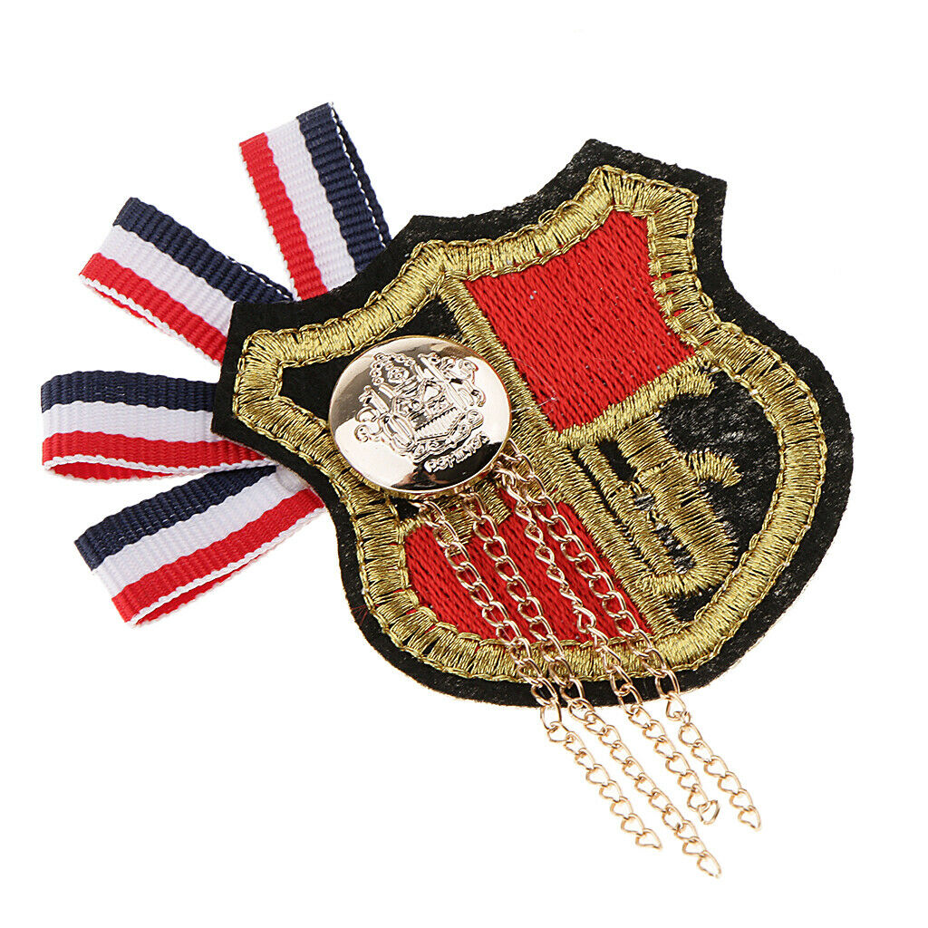 Trendy Navy British Style Alloy Fabric corsage Badges Brooch Pins Accessory