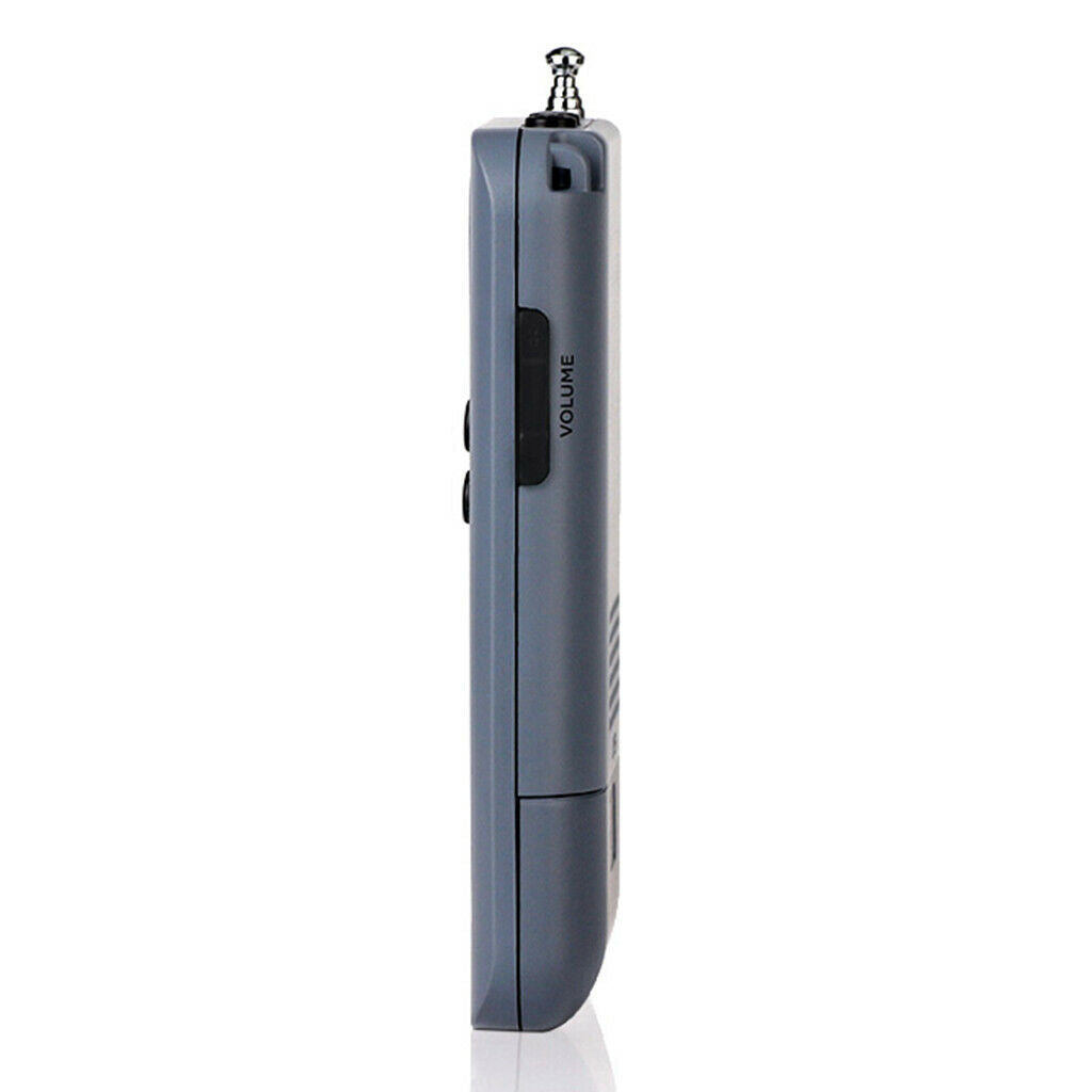 Portable Radio FM/AM Digital With Rechargeable Battery& Earphone Radio Gray