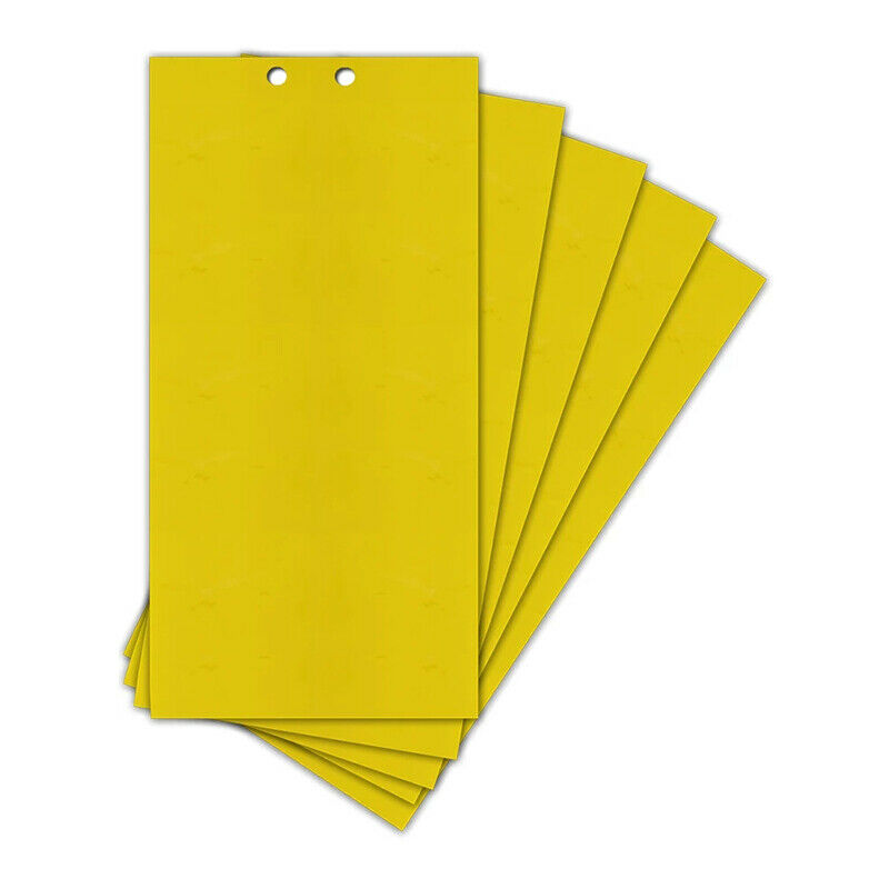5PCS Fly Trapper Dual-Sided Yellow Sticky Traps Flying Plant Insect stick.l8