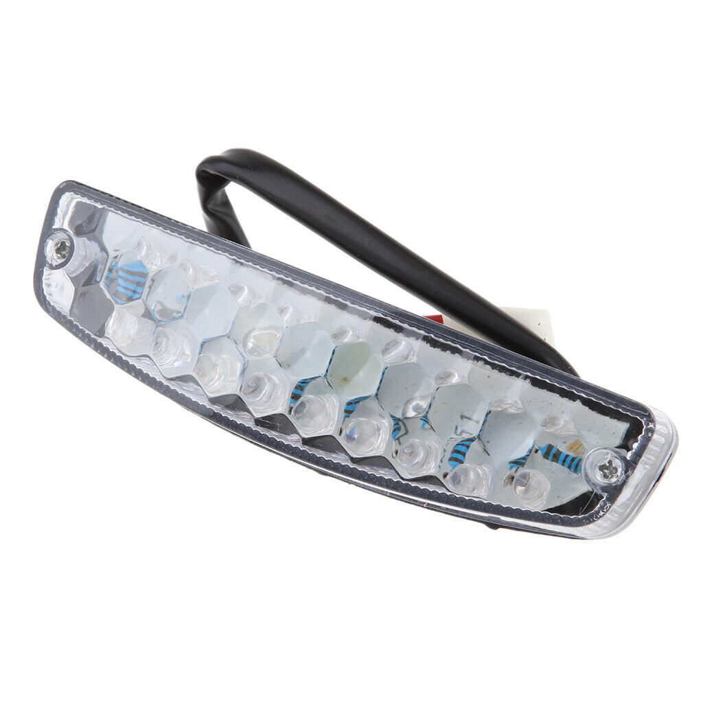 12V Motorcycle Rear Fender LED Brake License Plate Tail Light Stop Running