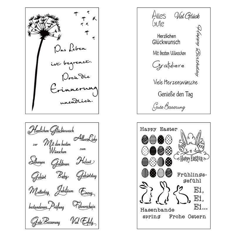 German Letters DIY Silicone Clear Stamp Cling Seal Scrapbook Embossing Album