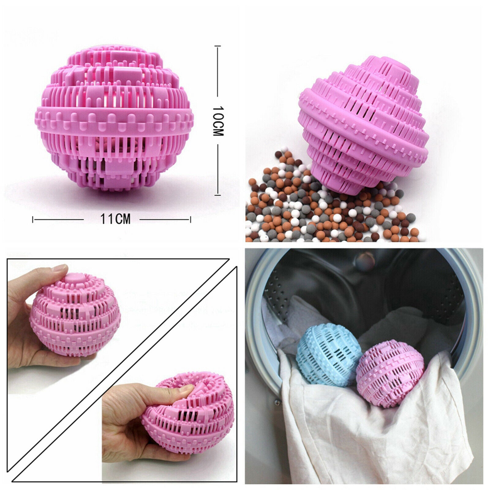 6PCS Wash Laundry Hair Remover Balls Anti Winding Washer